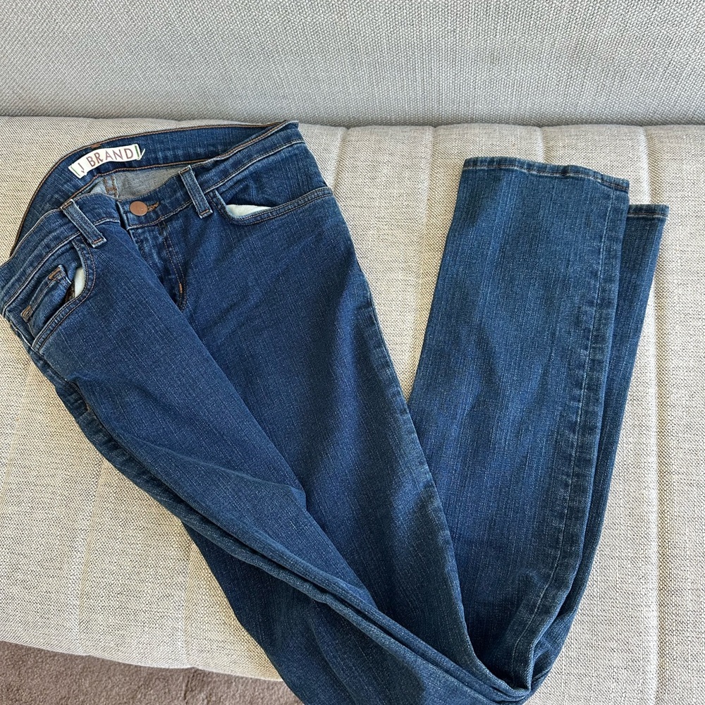 J Brand Dark Blue Straight Leg Jeans